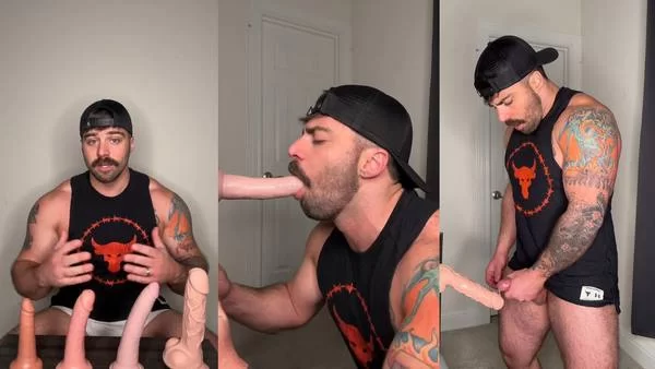 Training the Throat With Dildos by BIG BRO Jordan